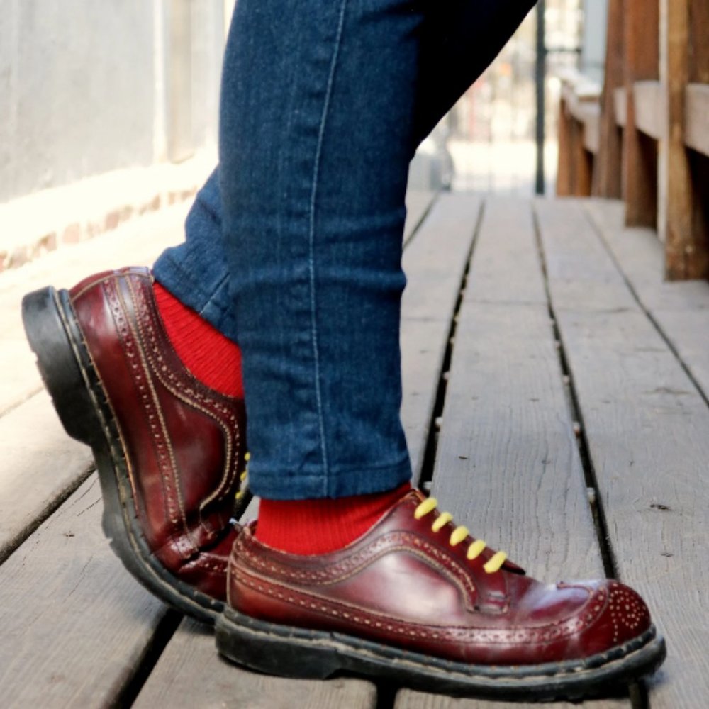 Oxblood Gripfast Shoes Steel Toe boots-Made in England Wingtips, UK 6-US 7 Punk - Picture 2 of 6